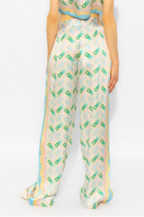 Casablanca Silk slim-cut trousers