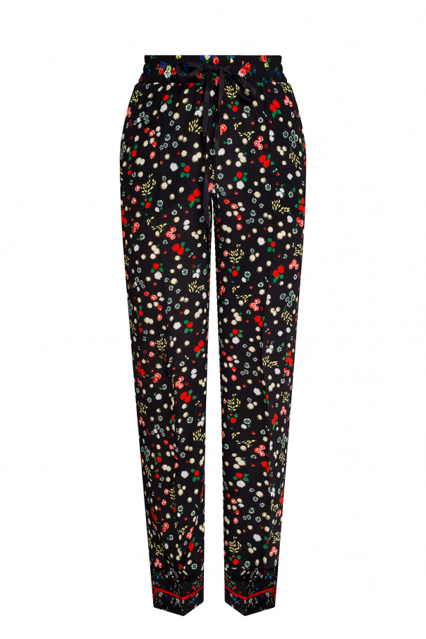 Red Valentino Floral-printed trousers