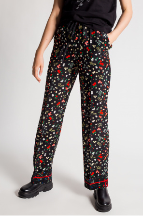 Red Valentino Floral-printed trousers