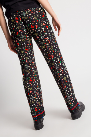 Red Valentino Floral-printed trousers