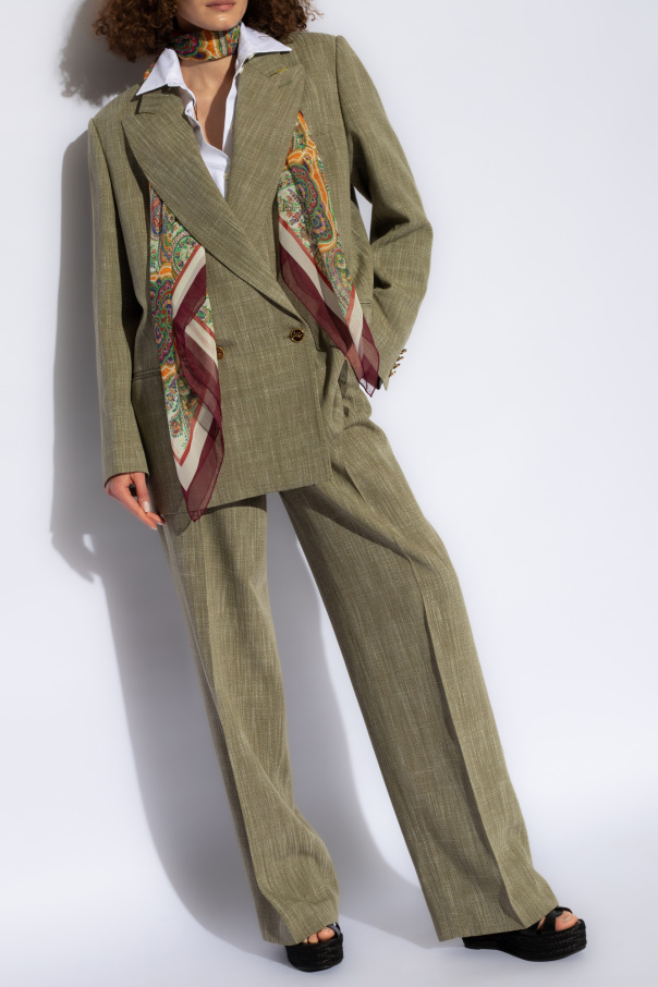 Etro Wide pleat-front trousers