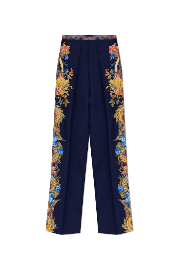 Silk pleated trousers od Etro