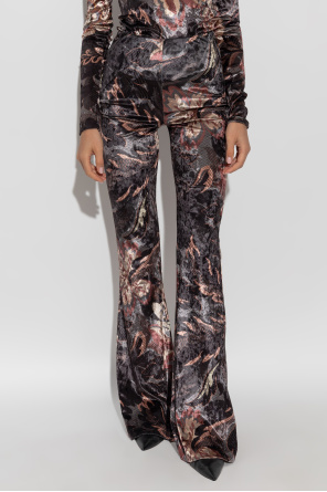 Etro Velvet trousers with flared legs