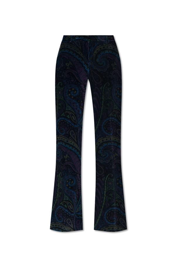 Corduroy trousers with flared legs od Etro