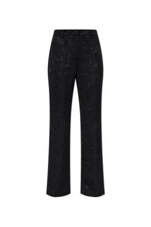 Trousers with flared legs