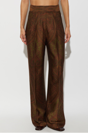 Etro Patterned crease trousers