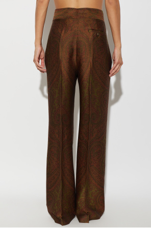 Etro Patterned crease trousers
