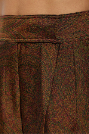 Etro Patterned crease trousers