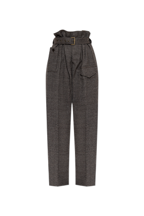Wool pleated trousers