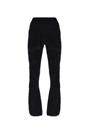 Trousers with flared legs