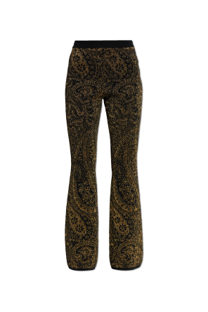Trousers with lurex thread