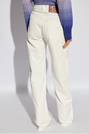 Etro trousers CASSIS with herringbone pattern