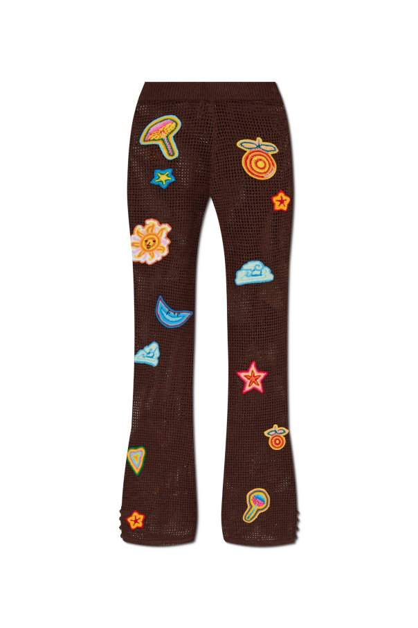 Casablanca Trousers with colourful embroidery