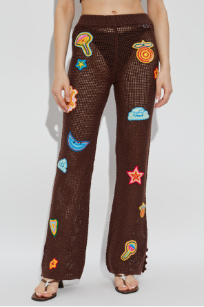 Casablanca Trousers with colourful embroidery