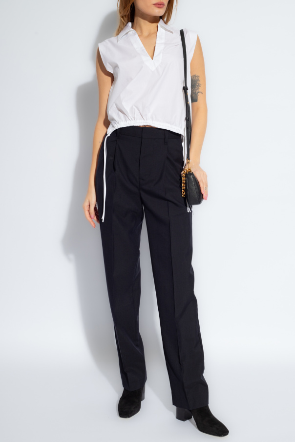 Zadig & Voltaire ‘Gitane’ wool pleat-front trousers