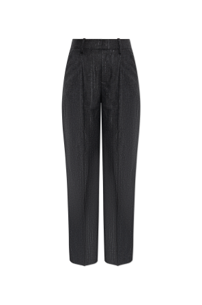 Spodnie w kant z lureksową nicią