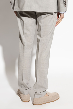 Eleventy Wool trousers with tapered legs