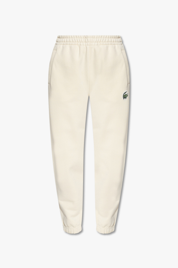lacoste Satin Sweatpants with logo patch