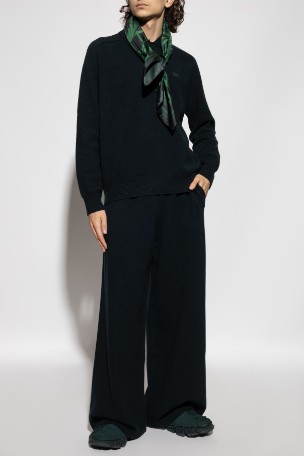 LACOSTE RUNWAY Pantalones de lana de pierna ancha