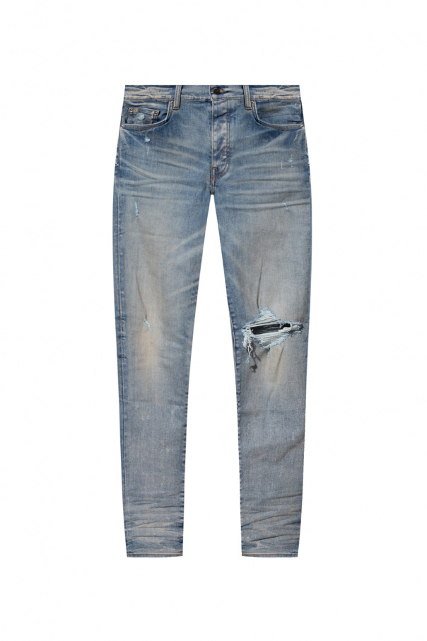 Amiri Light Blue Jeans For Girl With Patches