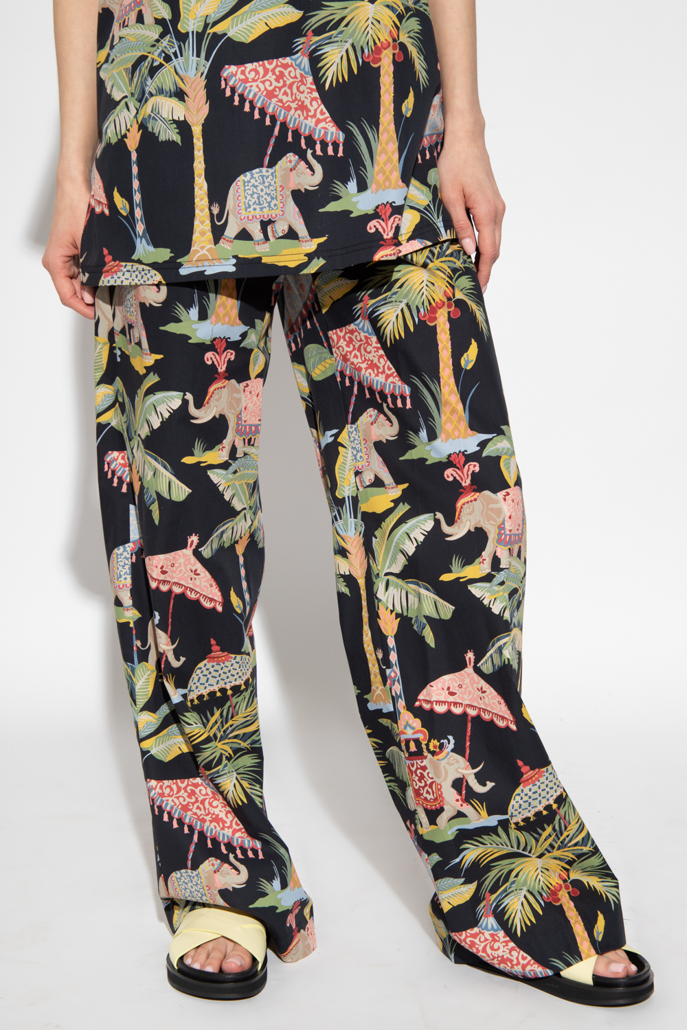 Red valentino compact Wide leg trousers