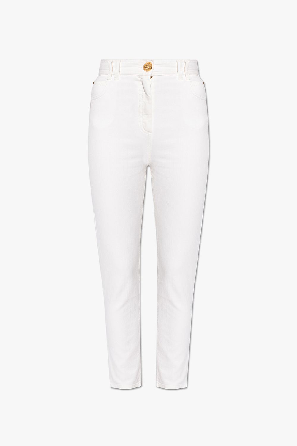 balmain sneakers High-waisted jeans