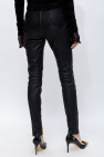 Balmain BLACK Leather trousers