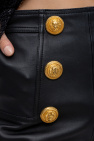 Balmain BLACK Leather trousers