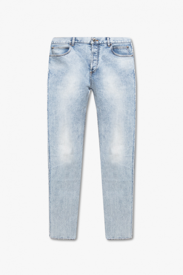 balmain logo-embossed Jeans with vintage effect