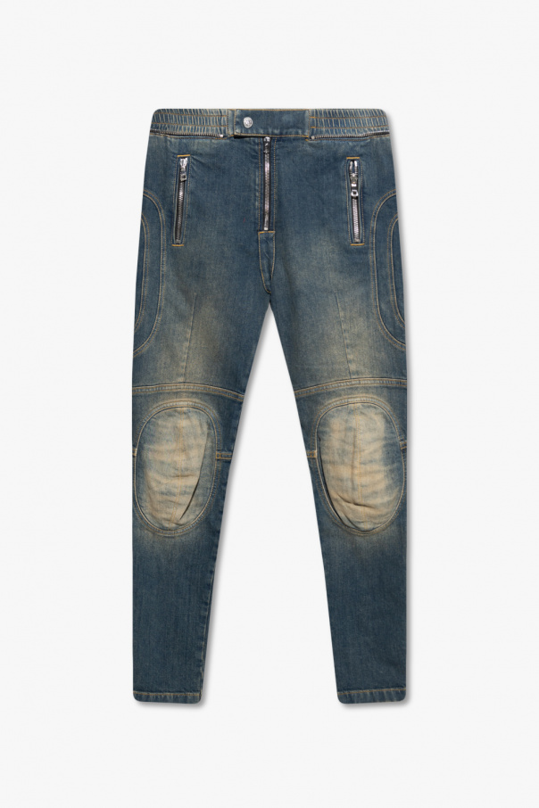 balmain tape Jeans with pockets