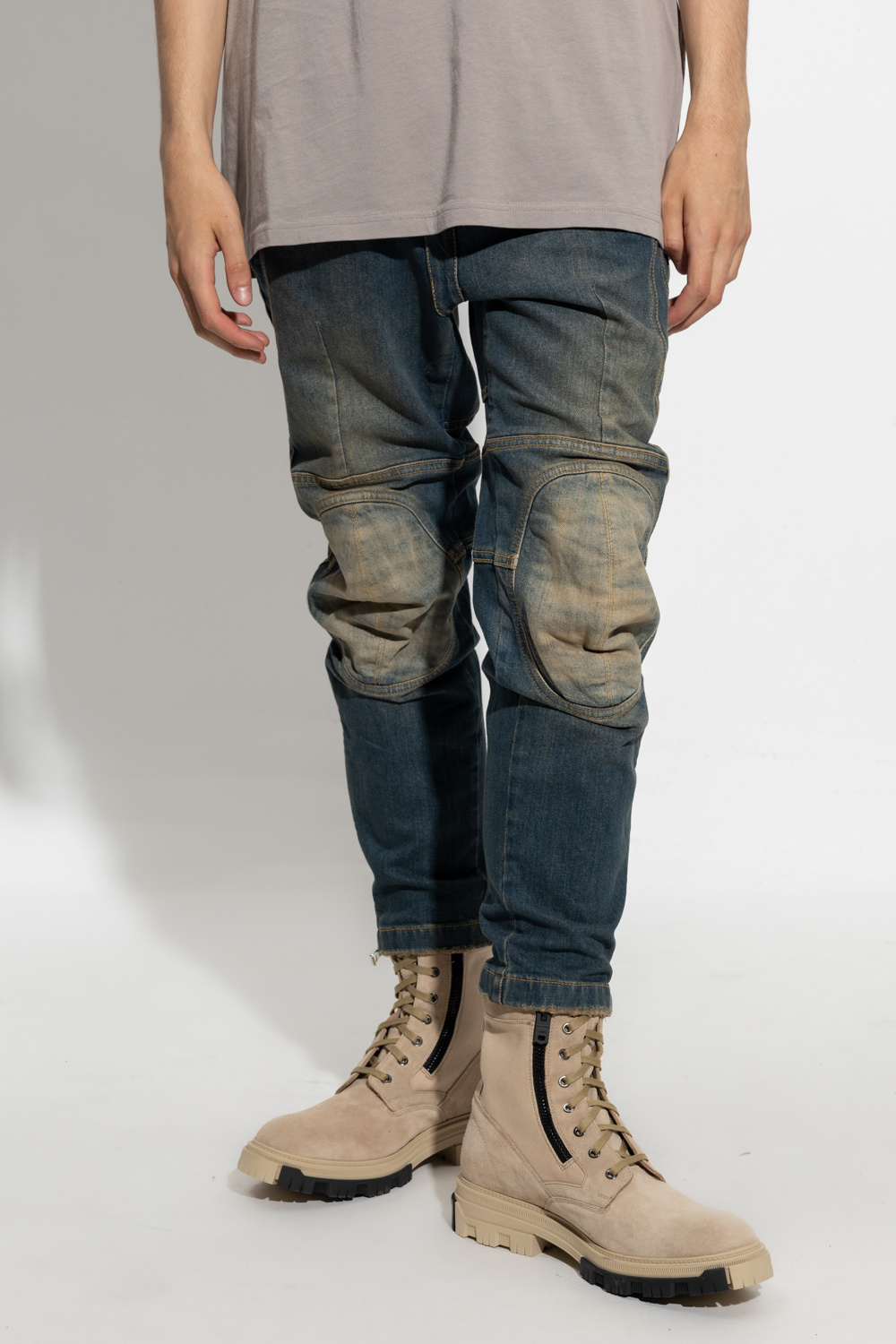 balmain tape Jeans with pockets