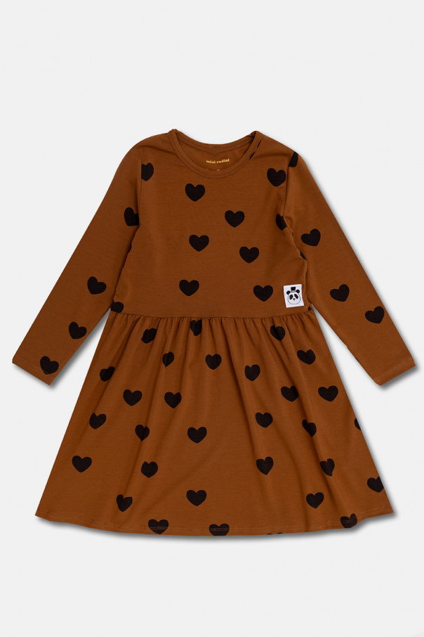 Dress with hearts print od Mini Rodini
