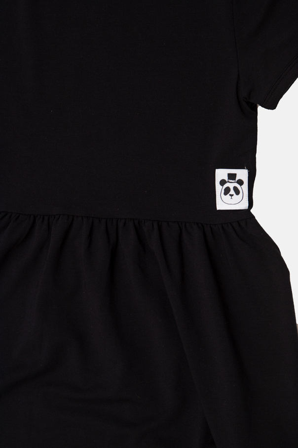 Mini Rodini sweat-shirt-patched code dress