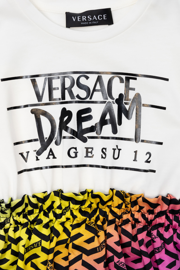 Versace Kids flame-print track pants Nero