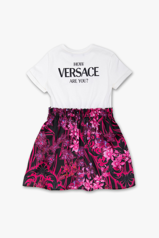 Versace Kids Look Dress with logo