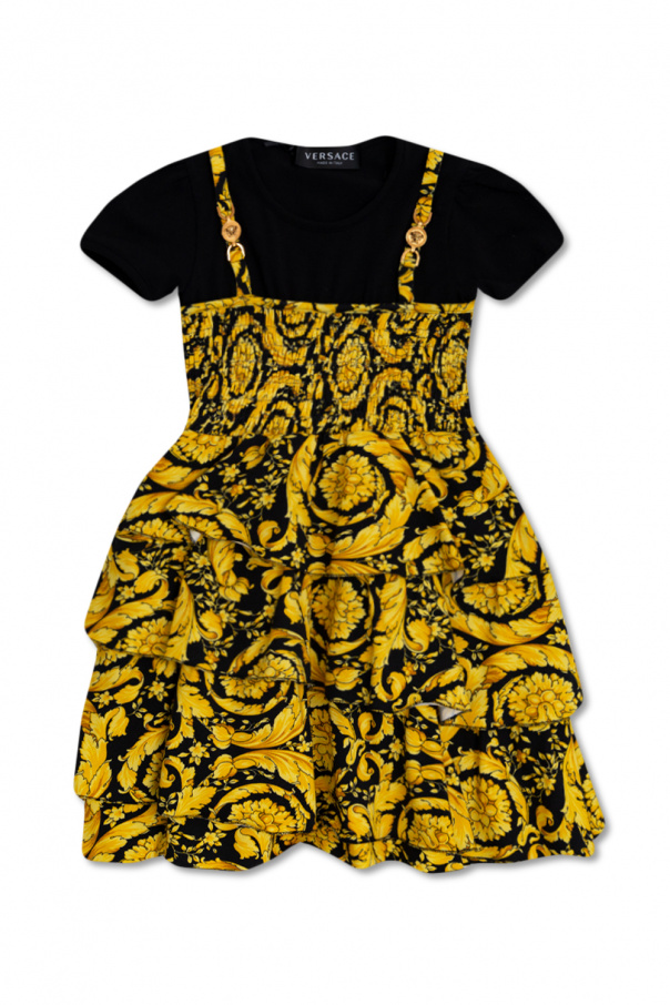 Versace Kids Marni mixed print dress