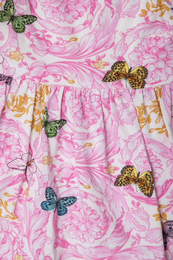 Versace Kids ‘Butterfly’ printed Muller dress
