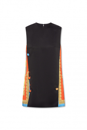 crew neck embroidered dress
