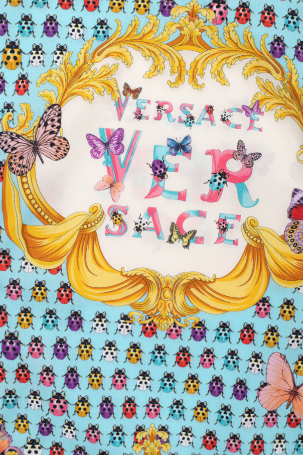 Versace Kids Bawełniana sukienka z kolekcji kapsułowej ‘La Vacanza’