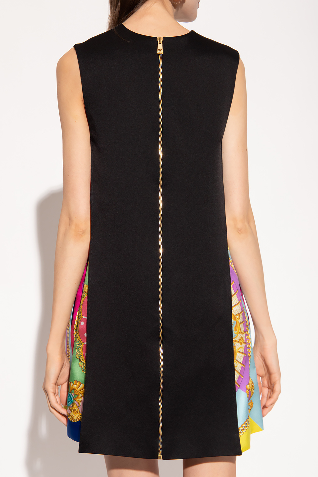 Versace Sweatheart Neck Detailed Mini Dress