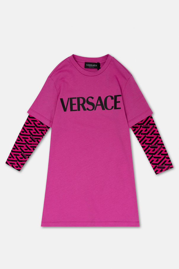 Versace Kids STAUD bustier-style knitted dress First Grigio