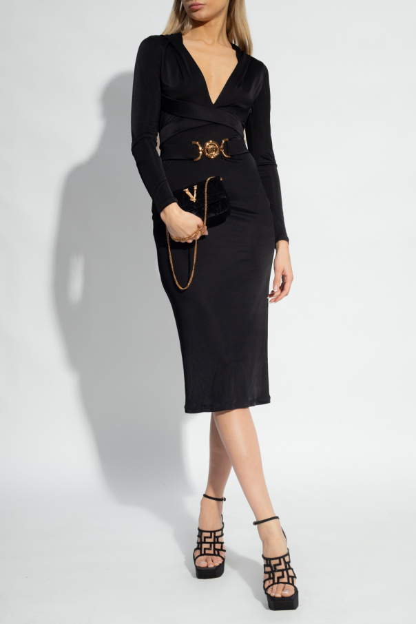 Versace panelled shortsleeved shirt dress