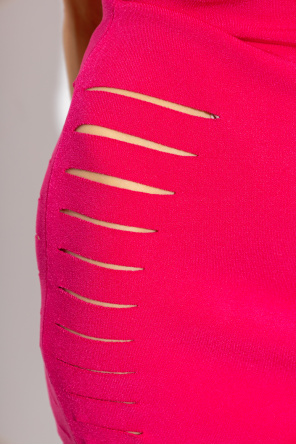 Versace Jil Sander half-zip poplin midi dress