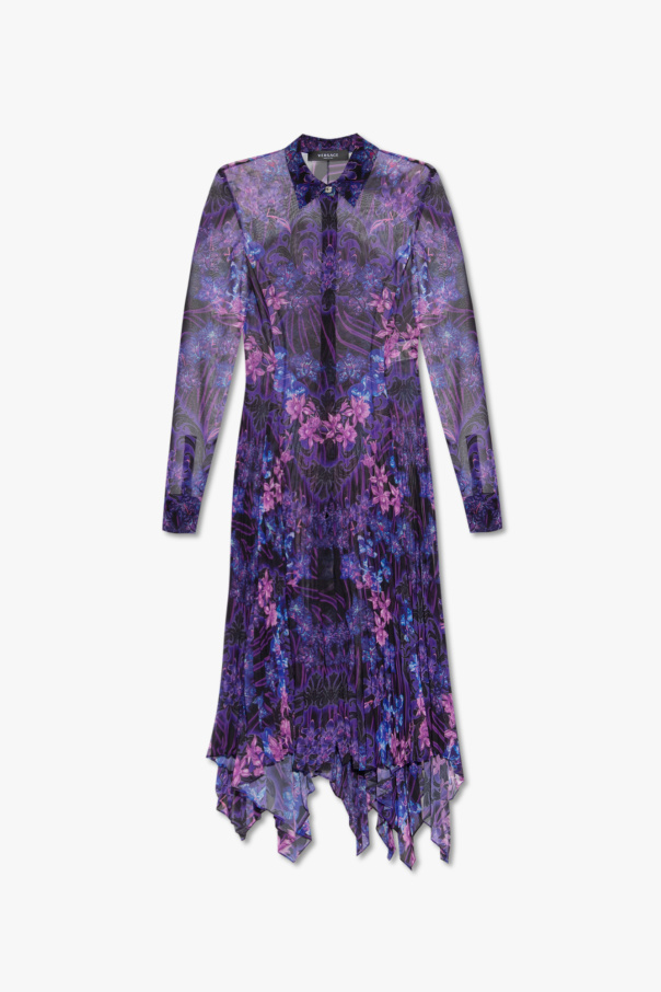 Dress with Orchid Barocco print od Versace
