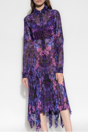 Versace Sukienka z nadrukiem ‘Orchid Barocco’