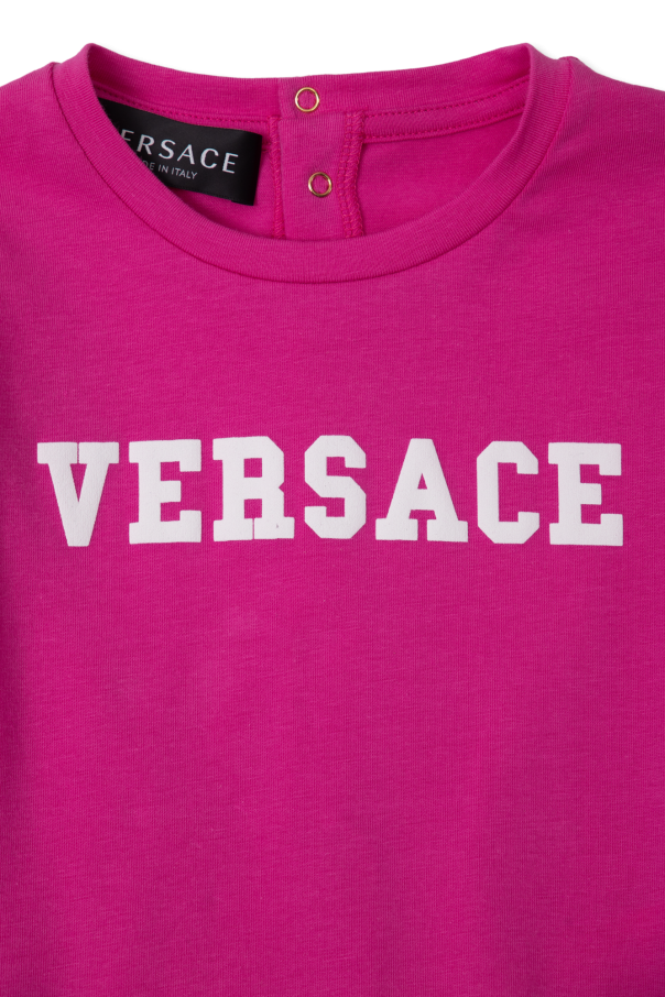 Versace Kids print dress with logo