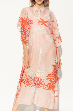 Versace Plażowa sukienka ze wzorem `Barocco Sea`
