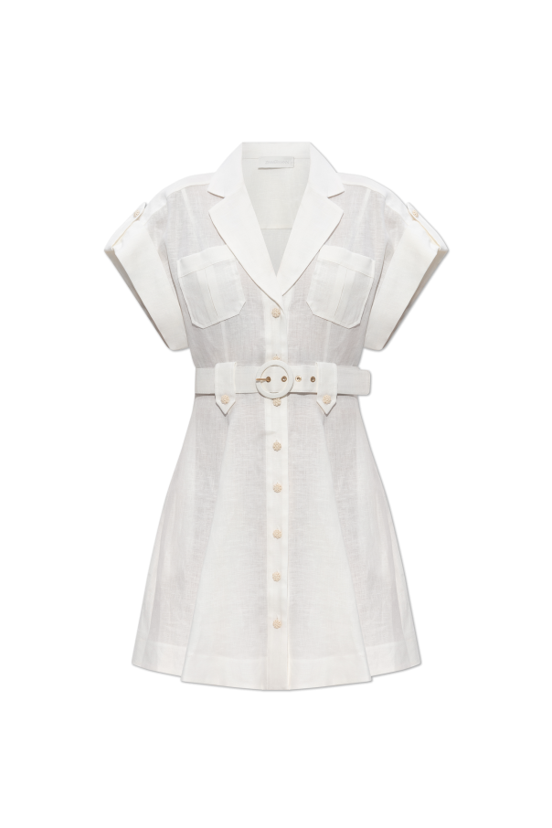 Linen dress with belt od Zimmermann