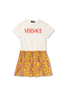 Versace Kids WHITE Dress with logo