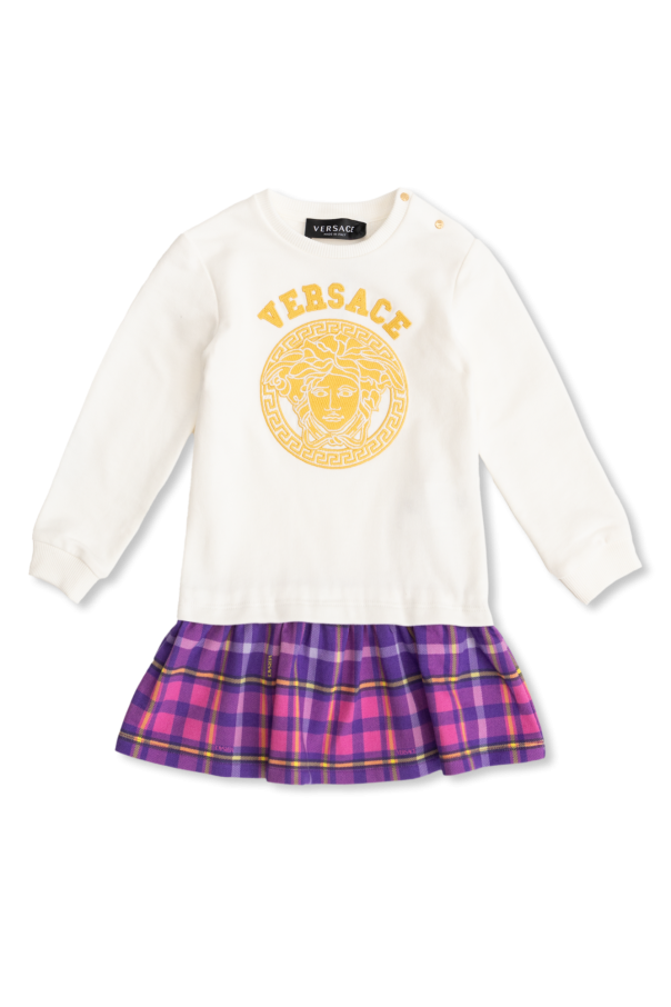 Versace Kids Red Floral Rugby Shorts
